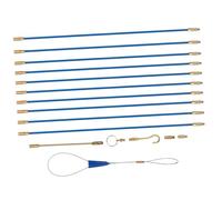 HOLIDYOYO Kit de Fibres pour Passage de Câbles Électriques Ruban Tire Fil Résistant avec Renforts Effilochage Outil Ergonomique pour Installation Murale et Espaces Restreints