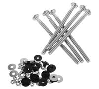 HOLIDYOYO Kit de Fixation pour Réservoir de Toilette avec Boulons Acier Inoxydable Joint Étanchéité et Vis de Fixation pour Siège Remplacement pour Cuvette et Réservoir Séparés