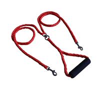 HOLIDYOYO Laisse Double pour Chien avec Poignée Laisse Tressée Résistante pour Deux Chiens de Petite et Moyenne Taille avec Fermoir 1.5 M
