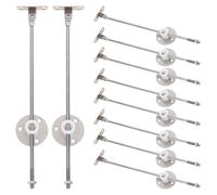 HOLIDYOYO Lot de 10 Barres de Support pour Portes D’Armoire en Plastique 4 MM Tête Ronde Lève-Porte Charnière de Support pour Meuble Cuisine Fermeture Amortie Installation Rapide et