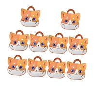 HOLIDYOYO Lot de 10 Boîtes à Friandises en Papier Motif Chat Poignée Intégrée Format Compact Emballages Présent pour Mariage Anniversaire et Fêtes Étuis Pratiques pour Friandises et