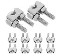 HOLIDYOYO Lot de 10 Clips Câbles en Acier Inoxydable M5 Cosses en U Robustes pour Câbles Métalliques Colliers de Serrage Résistants à la Corrosion Fixation Sécurisée pour Clôtures