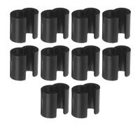 HOLIDYOYO Lot de 10 Clips de Câble de Frein Dérailleur pour Vélo, Double Fente, en Plastique Noir, Guide de Gaine pour Vtt et Vélo de Route, Fixation Solide et Stable pour Gestion Câble