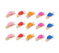 HOLIDYOYO Lot de 100 Mini Pinces à Linge en de Coeur Pinces à Mémo Décoratives pour DIY Cartes et Photos Matériau pour Maison et