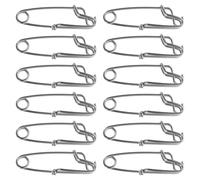 HOLIDYOYO Lot de 12 Agrafes de Pêche en Acier Inoxydable 1,8x60 Mm Connecteur à Œillet Fermé Antirouille pour Pêche en Mer Clip de Sécurité Robuste Accessoires Polyvalents au Thon