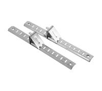 HOLIDYOYO Lot de 2 Barres de Support pour Étagères de Réfrigérateur en Acier Inoxydable Épais 20 Cm avec Crochets, Séparateur D'étagère Métallique Réglable pour Congélateur et Accessoires