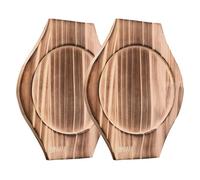 HOLIDYOYO Lot de 2 Dessous de Plat Multifonctions en Bois 24X20X16 CM Support de Casserole Robuste et Manique Résistante à l'usure Tapis de Cocotte Ménager Cuisine et Table