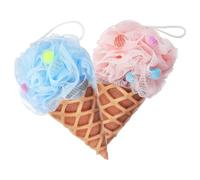 HOLIDYOYO Lot De 2 Éponges Exfoliantes En Forme De Glace Pour Le Corps Idéales Pour Le Bain Et La Idéales Pour Nettoyer La Peau En Douceur Des Tout-petits