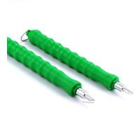 HOLIDYOYO Lot de 2 Outils Semi-Automatiques de Ligature pour Barres D’Armature Crochet Droit Vert et Crochet Courbé Noir Poignée Caoutchouc Antidéfatigue Outil de Torsion de Fil pour