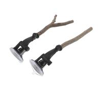 HOLIDYOYO Lot de 2 Perchoirs à Ventouse pour Perroquet en Bois, Perchoir Portable Réglable 20 Cm, Fixation Solide par Ventouses pour Fenêtre, Support Intérieur pour Perroquets, Perruches