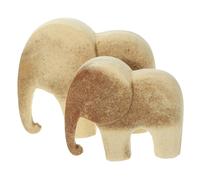 HOLIDYOYO Lot de 2 Petits Éléphants en Bois Brut, Accessoires de Bricolage, Modèle à Peindre, Jouets en Bois pour Garçon et Filles, Manuel, Décoration Artisanale, Loisirs Créatifs