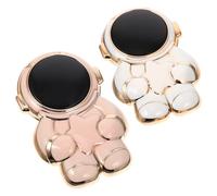 HOLIDYOYO Lot de 2 Supports de Téléphone Adhésifs Multifonctionnels Design Astronaute, Pliables et Flexibles, Compatibles Smartphones et Tablettes, Couleurs Rose et Blanc, pour Bureau