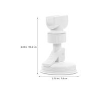 HOLIDYOYO Lot de 2 Supports Ventouse Réglables en Plastique Blanc Fixation sans Perçage pour Pommeau Main Compatible Support Mural Amovible pour Salle de Bain et Camping-Car