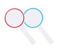 HOLIDYOYO Lot de 2 Tableaux Effaçables à Sec Portatifs 10x20 Cm en Mousse Rigide, Tableau des Scores pour Jeux, Palette de Vote Bleu et Rouge, pour Juges et Compétitions