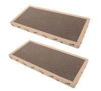 HOLIDYOYO Lot de 2 Tapis à Griffer en Sisal Naturel pour Chats 424 X 21 CM Bords Renforcés en Carton Ondulé Griffoir Stable et Plat Protège-Canapé et Meubles D’Intérieur Adapté aux