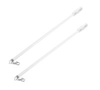 HOLIDYOYO Lot De 2 Tire-Rideaux en Alliage D'aluminium Blanc, Petite Taille, Manuel, pour Ouverture De Rideaux, Accessoires pour Tringles à Rideaux