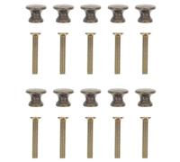 HOLIDYOYO Lot de 20 Sets de Mini Boutons de Tiroir Forme Champignon en Alliage, Couleur Cuivre Ancien, Poignées Mini-boîte pour Meuble Bijoux et Commode, Accessoires de Quincaillerie