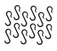 HOLIDYOYO Lot de 24 Crochets en s en Plastique Noir, Supports pour Tubes ø Max 16 Mm, Crochets Antidérapants Multifonctionnels Cuisine, Salle De Bain Et Rangement Domestique