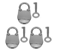 HOLIDYOYO Lot de 3 mini cadenas ours vintage - Cadenas à clé style antique - Mini en métal pour valise, carnet, boîte à bijoux, casier scolaire, coffre à trésors