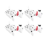 HOLIDYOYO Lot de 4 Ballons Gonflables Dalmatiens 3D Autoportants en PVC Jouets pour Chiens Gonflables à Pois Noirs et Blancs Décorations Festives pour Fêtes D’Garçon et Filles et