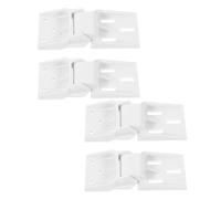 HOLIDYOYO Lot de 4 Charnières Blanches pour Porte de Congélateur Pièces de Rechange Compatibles Réfrigérateur et Freezer Charnières Pliables à 3 Trous pour Réparation et Remplacement