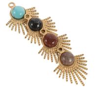 HOLIDYOYO Lot De 4 Pendentifs Soleil Incrustés De Pierres Pour Bijoux, Breloques Pour Bracelets Et Colliers, Finition Délicate Et Couleurs Vives