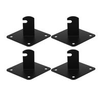 HOLIDYOYO Lot de 4 Supports Muraux Métalliques pour Panneau Grillagé, Supports D'organisation pour Vestiaire et Magasin de Vêtements, Fixation Murale Robuste Compatible Étagères,