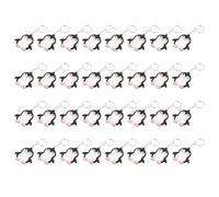 HOLIDYOYO Lot de 40 Porte-clés Pingouins en Pvc Mignons pour Décoration de Paquet à Dos et Clés, pour Fêtes Thème des Animaux D'hiver et Présents Invités