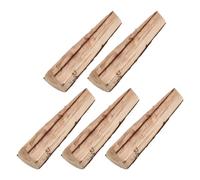 HOLIDYOYO Lot de 5 Bûches de Bois Décoratives en Bois Rustique pour Cheminée, Résistantes aux Intempéries, pour Jardins Rustiques et Fêtes de Noël en Extérieur