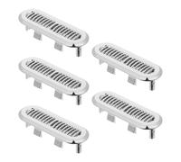 HOLIDYOYO Lot de 5 Cache-Trop-Plein pour Lavabo Long en Acier Inoxydable Filtre Anti-Débordement Protection Anti-Cheveux Couvercle Décoratif pour Évier Salle de Bain Cuisine