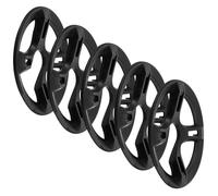 HOLIDYOYO Lot de 5 Protège-Plateau Noir 42 Dents 4 Trous pour Vélo de Route et VTT, Protection Légère et Résistante Anti-accrochage, Couvre-Plateau Solide pour Usage Tout Temps et Pistes