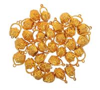 HOLIDYOYO Lot De 50 Breloques En Forme De Panier De Fleurs, Pendentifs, Petites Fleurs Décoratives Pour La Fabrication De Bijoux, Fournitures De Fête De Noël, Décorations À Suspendre