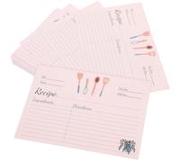 HOLIDYOYO Lot de 50 Fiches Recettes Pratiques en Papier Format Compact Décor Style Campagnard Fiches de Notes Alimentaires pour Usage Quotidien Cuisine et Organisation