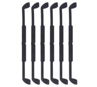 HOLIDYOYO Lot de 6 Cordons Antidérapants en Silicone Noirs pour Lunettes Bandoulière Élastique, Accessoires pour Lunettes Unisexes, Corde Suspendre Ajustable, pour Plage et Activités