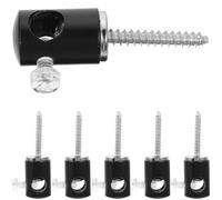 HOLIDYOYO Lot de 6 Crochets de Plafond en Métal Noir Antirouille Supports Suspendre pour Luminaires Accessoires pour Fixation Câbles Muraux et Décentralisation Adaptés Suspendre DIY et