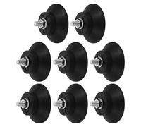 HOLIDYOYO Lot de 8 Patins Anti-Vibrations en Caoutchouc M6 Pieds Stabilisateurs pour Compresseur d'Air Générateur et Nettoyeur Haute Pression Amortisseurs de Chocs Noirs Résistants aux