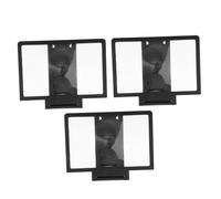 HOLIDYOYO Loupe Écran de Téléphone Portable Multifonction, Agrandisseur D'écran Anti-Radiation, Support Pratique en PP et PVC, Lot de 3, Noir, Compact et Léger, Usage Intérieur et Voyage