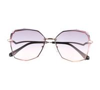 HOLIDYOYO Lunettes de soleil rondes en métal noir, forme polygonale, double renfort, pour festivals et activités en plein air