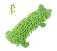HOLIDYOYO Mâcher pour Chiens en Peluche Sonore, Hippopotame Vert | Résistant à L'usure, Réduit L'ennui Comportements Destructeurs, Forme Dessin Animé, pour Chien