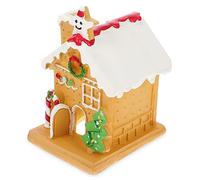 HOLIDYOYO Maison De Noël Miniature Résine avec Éclairage Décoration De Fête pour Ambiance Festive Accessoire pour Créer Un Univers Enchanté Original pour Adultes