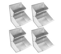HOLIDYOYO Mangeoire à Lapins en métal 4pcs, Accessoire pour Lapin, Structure en Fer, Facile à Nettoyer, pour clapiers intérieurs et extérieurs