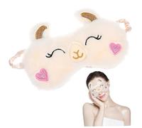 HOLIDYOYO Masque de Sommeil Occultant Peluche Lama Confortable et Doux Bandeau Yeux pour Femmes et Filles pour Voyage et Nuit