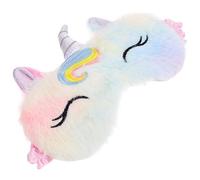 HOLIDYOYO Masque Yeux Peluche Garçon Et Filles Licorne Tie-dye, Bandeau Souple Couvre-yeux Opaque, Accessoire Voyage Sommeil, Cache-œil Blocage Lumière, Confortable Et Léger Pour Sieste Et Détente