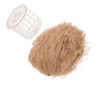 HOLIDYOYO Matériel de Nidification en Jute Naturel avec Panier pour Perruches Canaris et Pinsons - Litière Douce et Sécurisée pour Cages D’Oiseaux - Accessoire Essentiel pour Reproduction