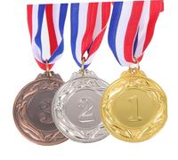 HOLIDYOYO Médaille de Récompense en Alliage de Zinc Lot de 3 Numérotées 1 2 3 Cordon Suspendre Accessoire Sportif pour Concours Événements Présent pour Garçon et Filles et Adultes