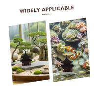 HOLIDYOYO Miniature Pavilion Ancient Building Model Micro Landscape Ornament for Fish Tank and Desktop Decor