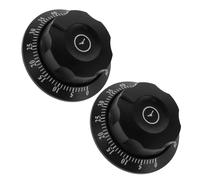 HOLIDYOYO Minuteur Cuisine Mécanique Cadran Gradué et Bouton de Réglage 2pcs Noir, Minuterie 60 pour Four et Stérilisateur pour Restaurant et Pâtisserie