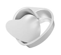HOLIDYOYO Moule à Gâteau Cœur Alliage Aluminium Non-adhésif Moule Pâtisserie DIY avec Fond Amovible pour Cuisson Maison Facile et Créative
