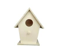 HOLIDYOYO Nichoir Bois pour Oiseaux à Monter Soi-même Nid Hirondelles Élevage Toit Extérieur Maison Oiseaux Suspendue Couleur Bois