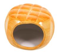 HOLIDYOYO Nid Céramique pour Hamsters Forme De Hamburger Refuge Frais Et Confortable pour Petits Animaux Améliore Le Sommeil Et Offre Un Espace De Jeu